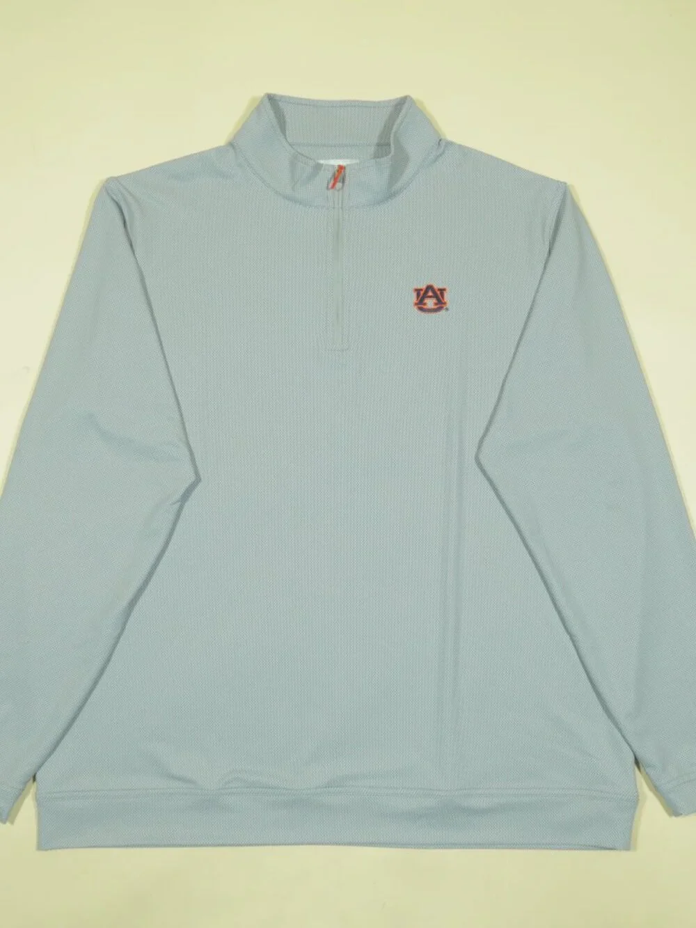 Peter Millar Perth Auburn University Pullover Mens 2XL Gray 1/4 Zip Golf Stretch